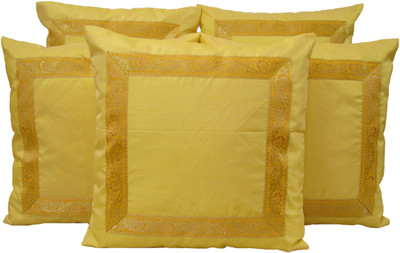 

HOME SHINE Striped Cushions Cover(Pack of 5, 40 cm*40 cm, Yellow)