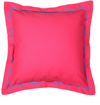 

First Row Plain Cushions & Pillows Cover(Pack of 2, 40 cm*40 cm, Pink)