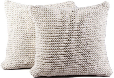 

SWHF Self Design Cushions Cover(Pack of 2, 45 cm*45 cm, White)