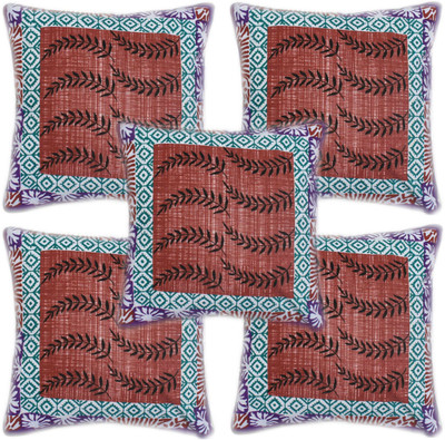 

Metro Living Floral Cushions Cover(Pack of 5, 40 cm*40 cm, Multicolor)