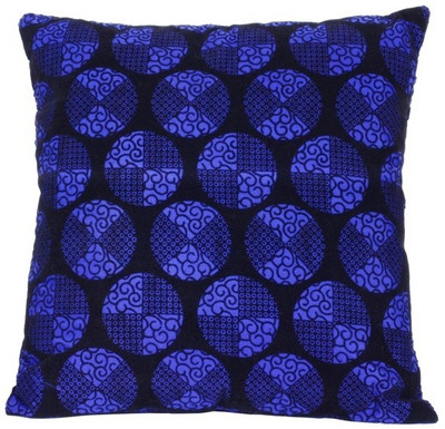 

First Row Embroidered Cushions Cover(40 cm, Blue)