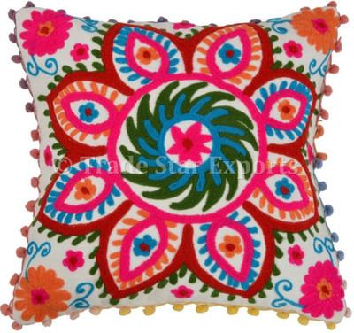 

Trade Star Embroidered Cushions Cover(61 cm*61 cm, Multicolor)