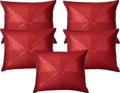 

HOME SHINE Geometric Cushions Cover(Pack of 5, 30 cm*30 cm, Red)