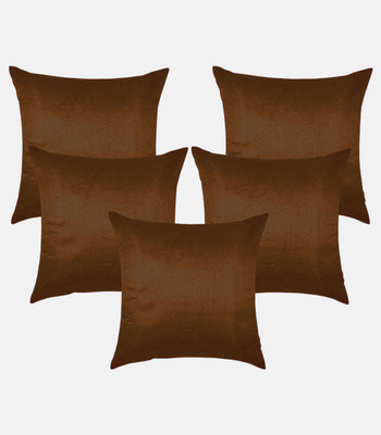 

Royal DecoFurnishing Plain Cushions Cover(Pack of 5, 40 cm*40 cm, Brown)