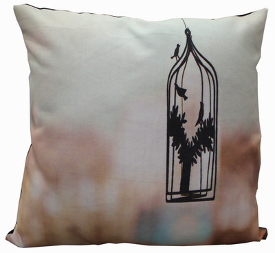 Adishma Printed Cushions Cover(40 cm*40 cm, White, Brown), Brown;white