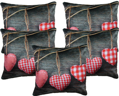 

HOME SHINE Abstract Cushions Cover(Pack of 5, 40 cm*40 cm, Grey)