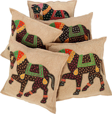 

Rajrang Animal Cushions Cover(Pack of 5, 40 cm*40 cm, Brown)