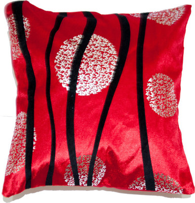 

Koncepts Self Design Cushions Cover(44 cm*44 cm, Red)