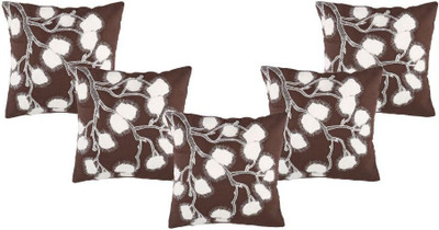 

Nikunj Embroidered Cushions Cover(Pack of 5, 40 cm, Brown, White)