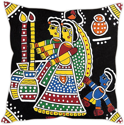 

Sleep Nature's Abstract Cushions Cover(40.64 cm*40.64 cm, Multicolor)