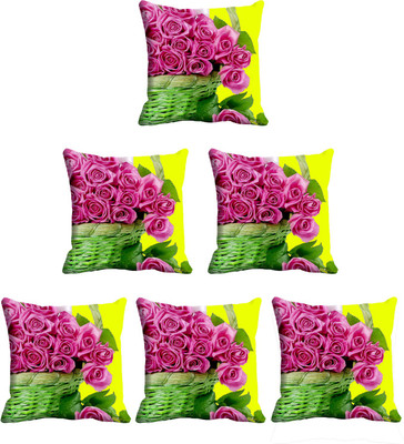 

IndiWeaves Printed Cushions Cover(Pack of 6, 30 cm*30 cm, Multicolor)