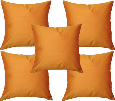 

HOME SHINE Plain Cushions Cover(Pack of 5, 40 cm*40 cm, Orange)