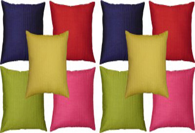 

Nikunj Striped Cushions Cover(Pack of 10, 40 cm*40 cm, Multicolor)