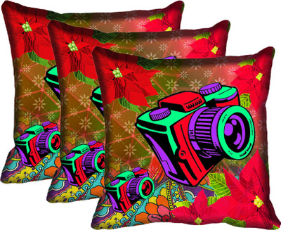 

IndiWeaves Printed Cushions Cover(Pack of 3, 30 cm*30 cm, Multicolor)
