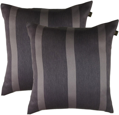 

Lushomes Striped Cushions Cover(Pack of 2, 50 cm*50 cm, Grey)