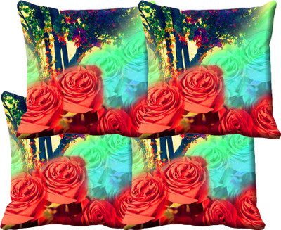 

IndiWeaves Printed Cushions Cover(Pack of 4, 40 cm*40 cm, Multicolor)