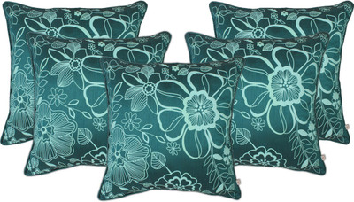 

Zubix Floral Cushions Cover(Pack of 5, 40 cm*40 cm, Blue)