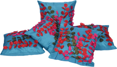 

Shine Villa Floral Cushions Cover(Pack of 5, 40 cm*40 cm, Blue)