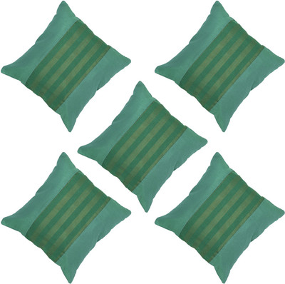 

Veer Creations Striped Cushions Cover(Pack of 5, 40 cm*40 cm, Green)