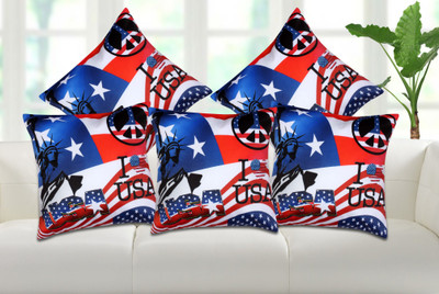 

The Intellect Bazaar Printed Cushions Cover(Pack of 5, 40 cm*40 cm, Multicolor)
