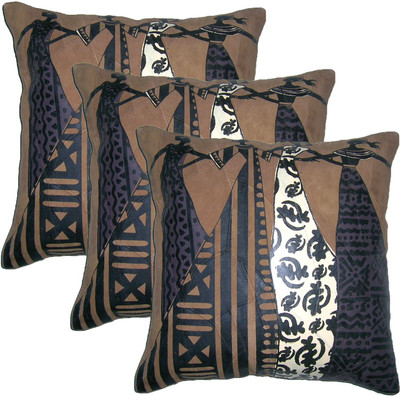 

ChicAntique Printed Cushions Cover(Pack of 3, 40 cm*40 cm, Brown)