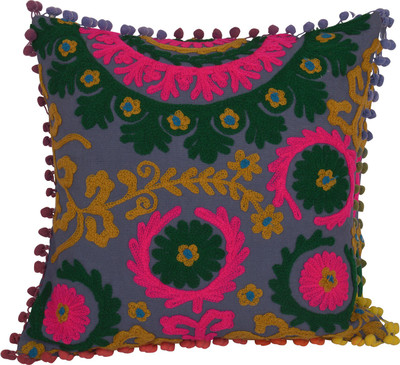 

Trade Star Embroidered Cushions Cover(40 cm*40 cm, Multicolor)