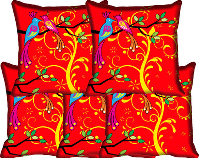 

IndiWeaves Printed Cushions Cover(Pack of 5, 40 cm*40 cm, Multicolor)