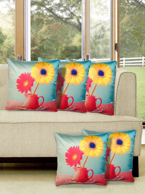 

Alina Decor Printed Cushions Cover(Pack of 5, 40 cm, Pink)