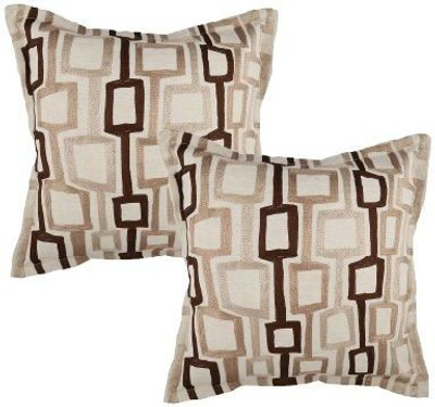 

Nikunj Embroidered Cushions Cover(Pack of 2, 40 cm, Beige, Brown)