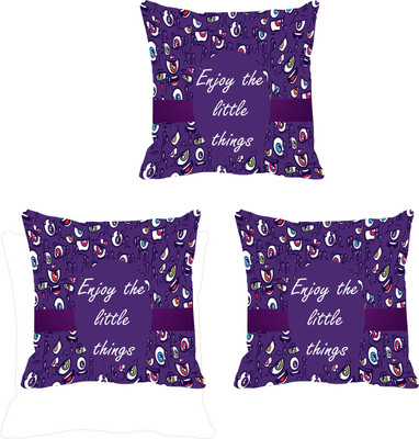 

IndiWeaves Printed Cushions Cover(Pack of 3, 12 cm*12 cm, White, Pink), Pink;white