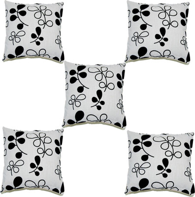 

Koncepts Floral Cushions Cover(Pack of 5, 42 cm*42 cm, White)