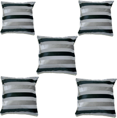 

Koncepts Striped Cushions & Pillows Cover(Pack of 5, 42 cm*42 cm, Black)
