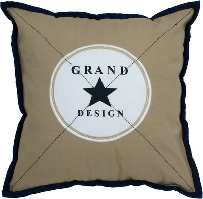 

The Decor Mart Embroidered Cushions Cover(45 cm*45 cm, Grey)