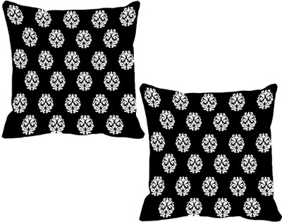 

IndiWeaves Printed Cushions Cover(Pack of 3, 40 cm*40 cm, White, Black), Black;white