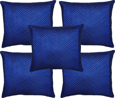 HOME SHINE Geometric Cushions Cover(Pack of 5, 40 cm*40 cm, Blue)