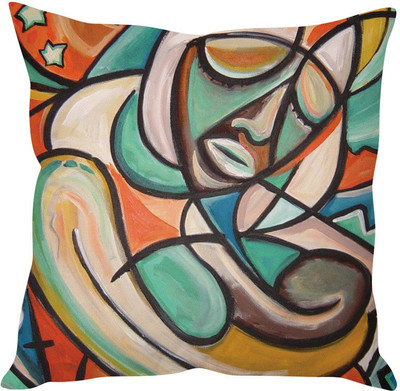 71% OFF on StyBuzz Abstract Cushions Cover(40.64 cm*40.64 cm, Multicolor)