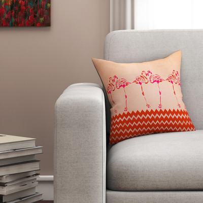 

SEJ by Nisha Gupta Abstract Cushions Cover(40.64 cm*40.64 cm, Beige)