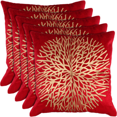 

Eccellente Paisley Cushions Cover(Pack of 5, 60 cm*60 cm, Red)
