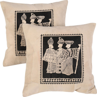 

Rajrang Geometric Cushions Cover(Pack of 2, 41 cm*41 cm, Silver)