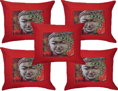

HOME SHINE Printed Cushions Cover(Pack of 5, 40.64 cm*40.64 cm, Red)