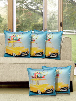 

Alina Decor Printed Cushions Cover(Pack of 5, 40.64 cm, Yellow)