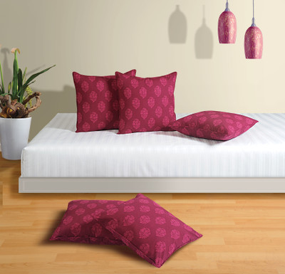 Swayam Printed Cushions Cover(Pack of 5, 41 cm*41 cm, Pink)