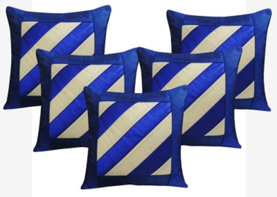 

Shine Villa Striped Cushions Cover(Pack of 5, 40 cm*40 cm, Blue, White)