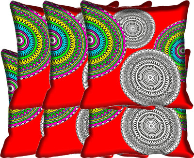 

IndiWeaves Printed Cushions Cover(Pack of 6, 30 cm*30 cm, Multicolor)