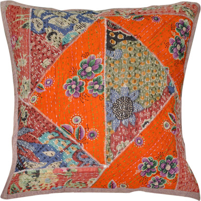 

kanha homes Embroidered Cushions & Pillows Cover(Pack of 4, 40 cm*40 cm, Multicolor)