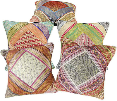 

Kaarigar Embroidered Cushions Cover(Pack of 5, 40.64 cm*40.64 cm, Multicolor)
