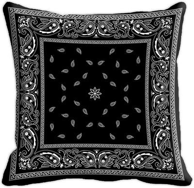 

IndiWeaves Printed Cushions Cover(30 cm*30 cm, Black, White)