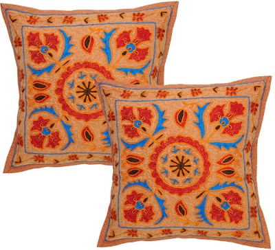 

Rajrang Damask Cushions Cover(Pack of 2, 41 cm*41 cm, Brown)