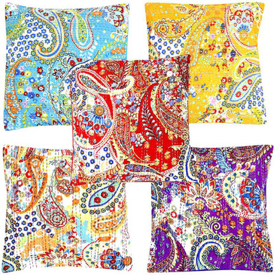 

Halowishes Self Design Cushions Cover(Pack of 5, 40 cm*40 cm, Multicolor)