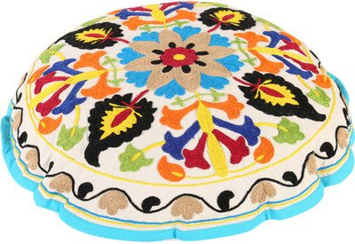 

Rajrang Floral Cushions Cover(58 cm*58 cm, White)
